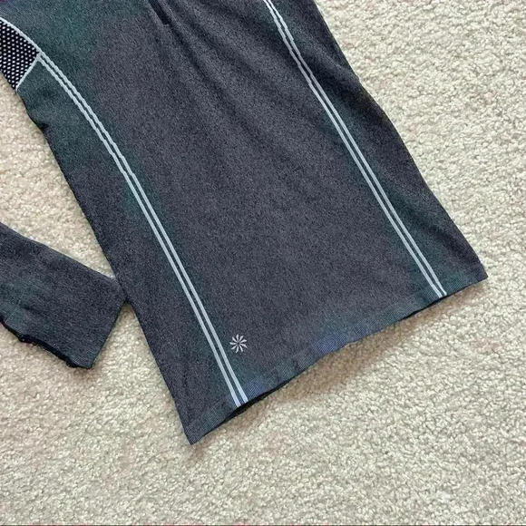 Athleta Twist Half Zip Hoodie Black/Gray Running Jacket Style# 930289 Size Small - Picture 12 of 15
